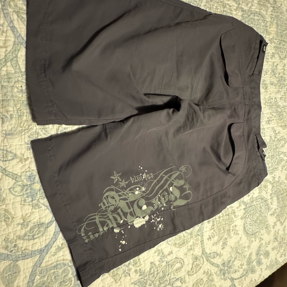 Gray Graphic Mountain Bike Shorts